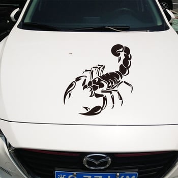 Naljepnica za karoseriju automobila, motiv škorpion, stil skulpture, PET materijal, prilagodljiv dizajn