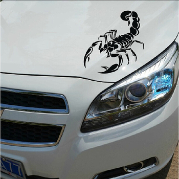 Naljepnica za karoseriju automobila, motiv škorpion, stil skulpture, PET materijal, prilagodljiv dizajn