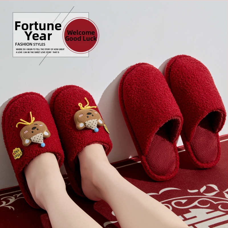 Domáce papuče s denimovým vrškom, PVC podrážkou, teplé, dizajn Toe Cap