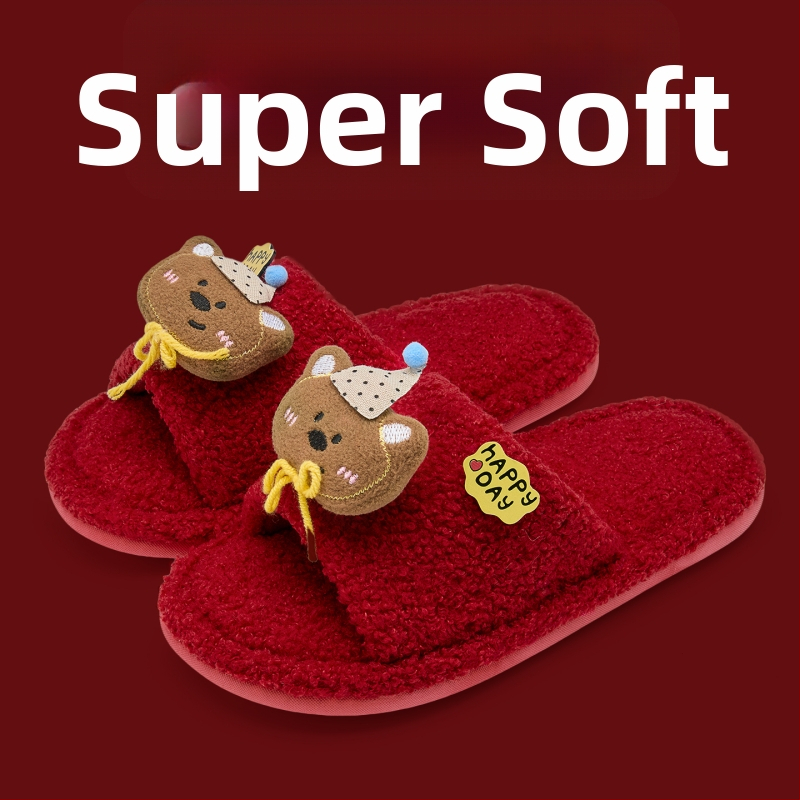 Domáce papuče s denimovým vrškom, PVC podrážkou, teplé, dizajn Toe Cap