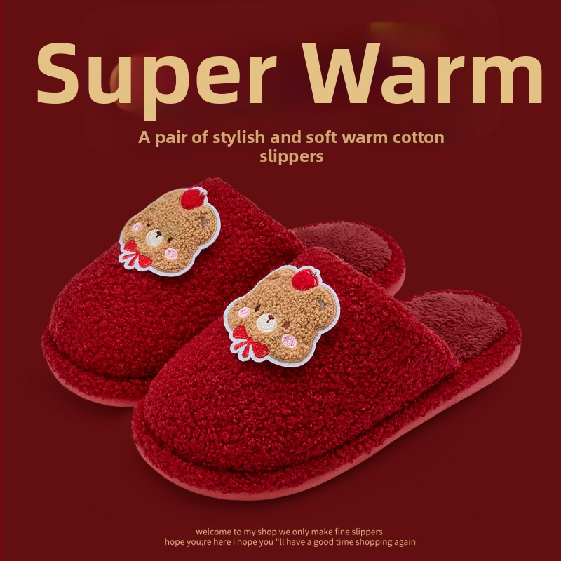 Domáce papuče s denimovým vrškom, PVC podrážkou, teplé, dizajn Toe Cap