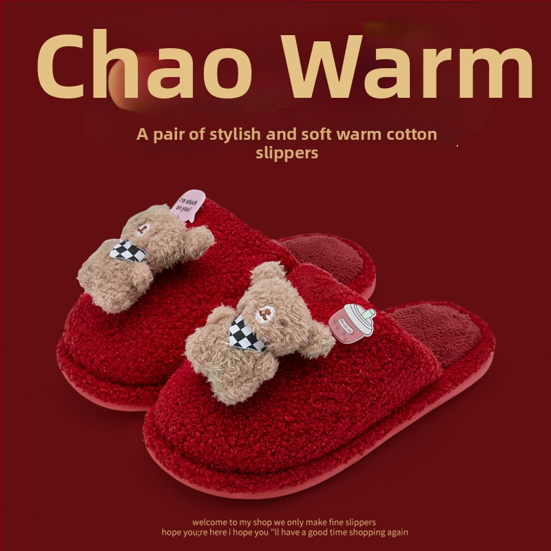 Domáce papuče s denimovým vrškom, PVC podrážkou, teplé, dizajn Toe Cap