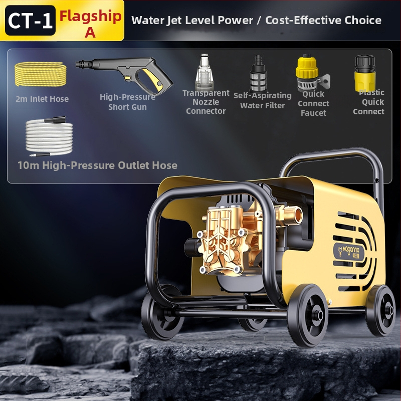 Domáce vysokotlaký čistič na umývanie áut, 220V, 1600W, dĺžka hadice 10–25 m, hmotnosť 5 kg, tlak 2.5–25 MPa