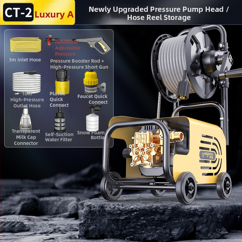 Domáce vysokotlaký čistič na umývanie áut, 220V, 1600W, dĺžka hadice 10–25 m, hmotnosť 5 kg, tlak 2.5–25 MPa