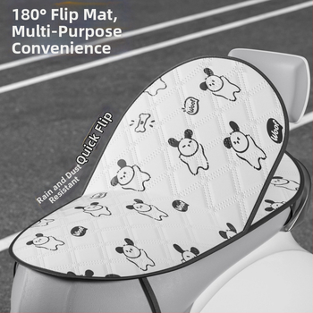 Kepu Dvojvrstvová poťah sedadla pre elektrické vozidlá a motorky, slnečná ochrana, letná tepelná izolácia, nepremokavý, proti popáleniu, univerzálny