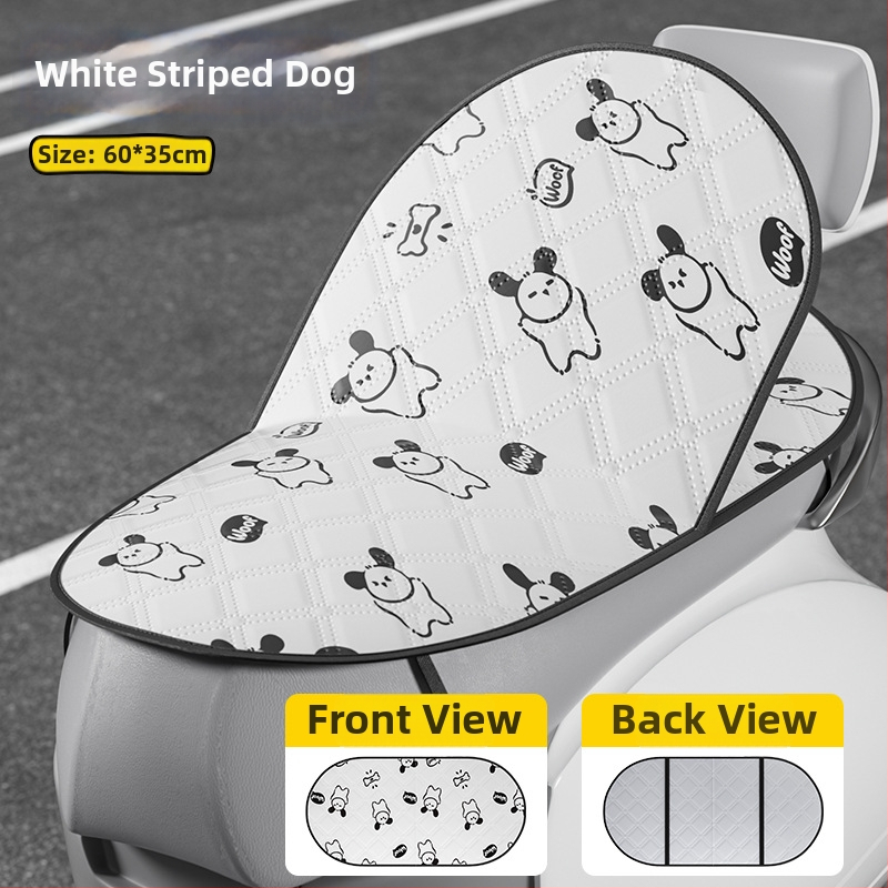 Kepu Dvojvrstvová poťah sedadla pre elektrické vozidlá a motorky, slnečná ochrana, letná tepelná izolácia, nepremokavý, proti popáleniu, univerzálny