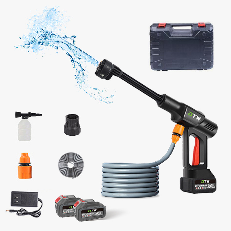 Automobilska myčka s litijskom baterijom, prijenosna bežična vodena pištolj, vanjsko čišćenje automobila, membranska pumpa, struja 10 A