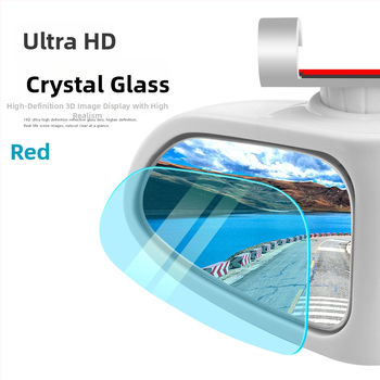 Auto malé kruhové zrkadlo – dvojité zobrazenie, pomocné spätné zrkadlo, 360° zorné pole pre predné slepé miesta, ABS + sklenené šošovky, model 251