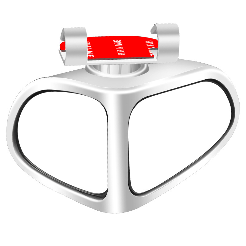 Auto malé kruhové zrkadlo – dvojité zobrazenie, pomocné spätné zrkadlo, 360° zorné pole pre predné slepé miesta, ABS + sklenené šošovky, model 251