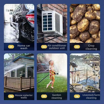 Stroj na umývanie áut, 1300 W, 220 V, model Q4, rozsah tlaku 2,5–25 MPa, vysokotlaký hadica 5 m, hadica na vodu 7 m