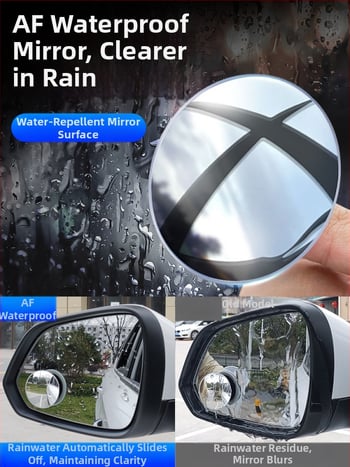 Set od 2 okrugla retrovizora, 360° rotacija, protiv magle, uključuje anti-magle sredstvo