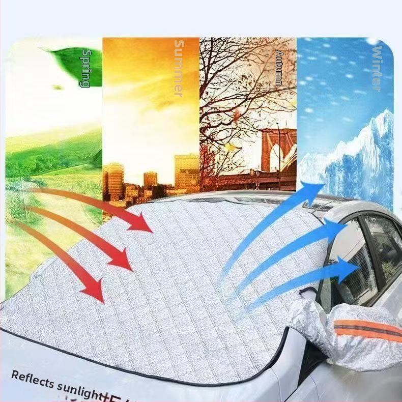 Magnetický kryt predného skla auta – ochrana proti slnku a teplu, univerzálny kryt