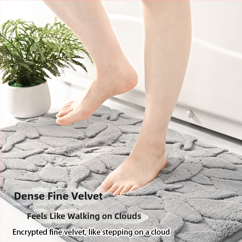 Protuklizni podni mat, tkanina od poliesterskih vlakana, kvadratnog oblika, jednobojni uzorak, ručno pranje, pogodno za dnevni boravak, spavaću sobu, radnu sobu i ulaz