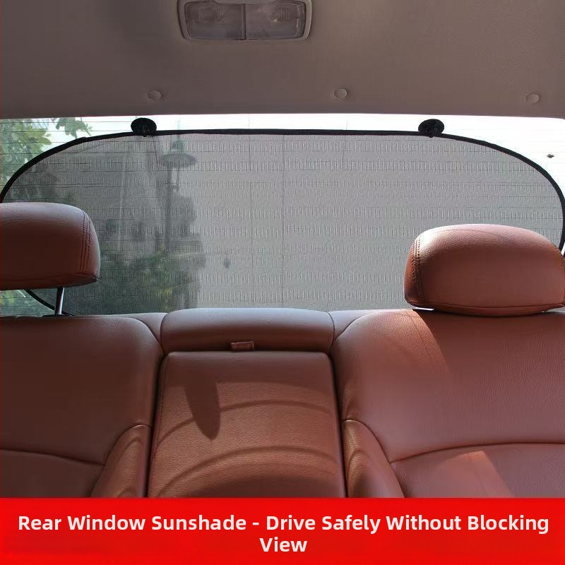 Autó hátsó ablakára készült árnyékoló hálós anyagból, anyag: nylon háló; szerelés: tapadókorongokkal; logó nyomtatás: igen; súly: 0.11 kg