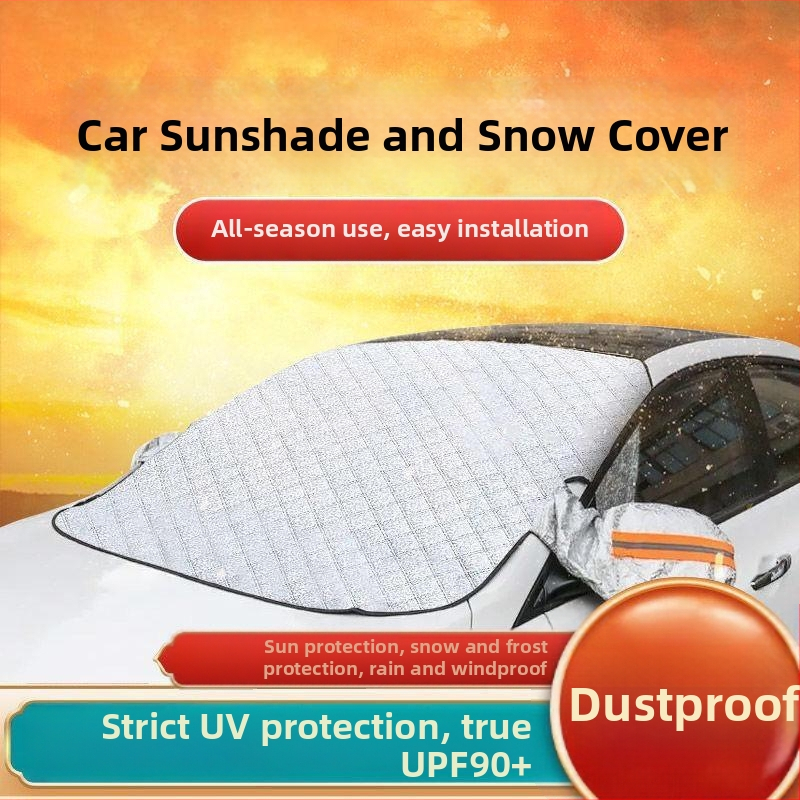 Pokrytie predného skla auta proti snehu z hliníkovej fólie, univerzálne použitie, prispôsobiteľné, značka Qingxiang