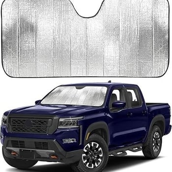 Prednja sjenila za automobil - aluminijska folija za toplinsku izolaciju, sklopiva, univerzalna kompatibilnost, mogućnost tiskanja logotipa