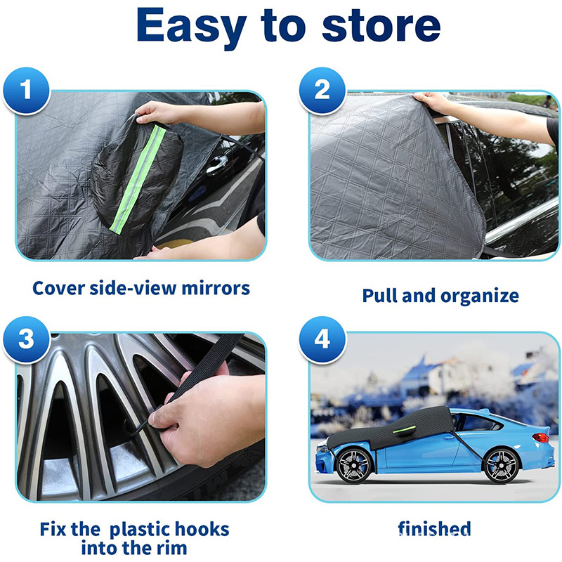 Κάλυμμα παρμπρίζ αυτοκινήτου για χιόνι και πάγο — χειμερινή προστασία, Υλικό: αλουμινίου μορφοποιημένο συμπαγές μη υφαντό ύφασμα, Συμβατότητα: συμβουλευτείτε την εξυπηρέτηση πελατών