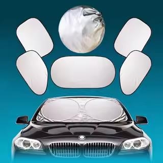 Prednji sjenilac za automobil – sklopivi štitnik od aluminijske folije sa čašicama za pričvršćenje, univerzalna kompatibilnost