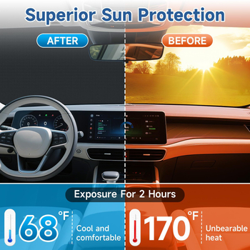 Зимна покривка за предното стъкло на автомобил, Oxford плат, телескопично монтиране, универсално приложение, 400 g, удължен стил