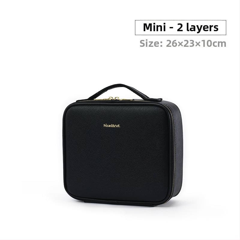 NICELAND fém kozmetikai táska, hordozható, nagy kapacitású; professzionális sminkmesterek és tetoválás eszközei tárolására; városi egyszerű stílus; neutrális mindkét nem számára