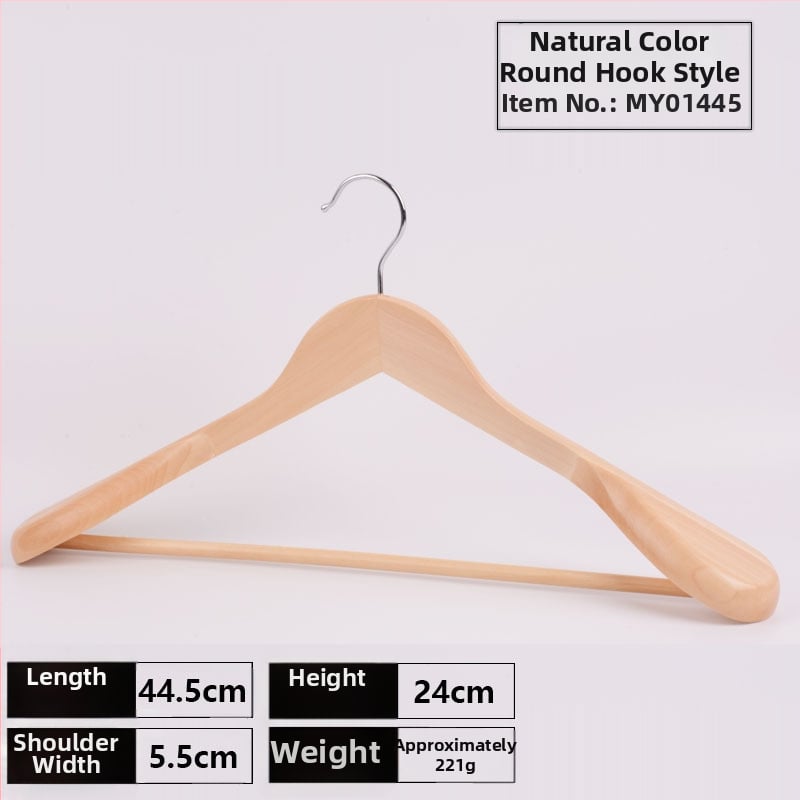 Drvena vješalica za odjeću, Stil Novi kineski stil, pogodna za odjeću, hlače i kravate, s mogućnošću prilagodbe, lansiranje proljeće 2022, kutija od 100 komada