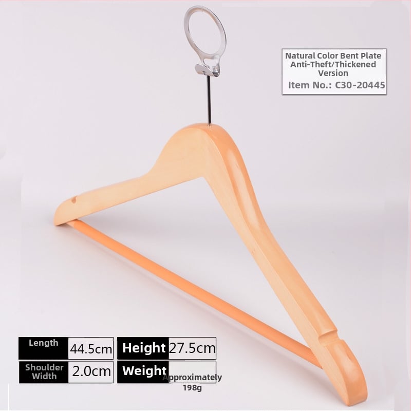 Drvena vješalica za odjeću, Stil Novi kineski stil, pogodna za odjeću, hlače i kravate, s mogućnošću prilagodbe, lansiranje proljeće 2022, kutija od 100 komada