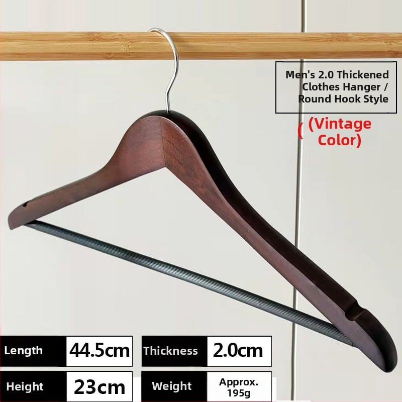 Drvena vješalica za odjeću, Stil Novi kineski stil, pogodna za odjeću, hlače i kravate, s mogućnošću prilagodbe, lansiranje proljeće 2022, kutija od 100 komada