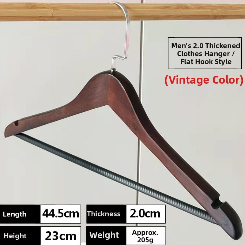 Drvena vješalica za odjeću, Stil Novi kineski stil, pogodna za odjeću, hlače i kravate, s mogućnošću prilagodbe, lansiranje proljeće 2022, kutija od 100 komada