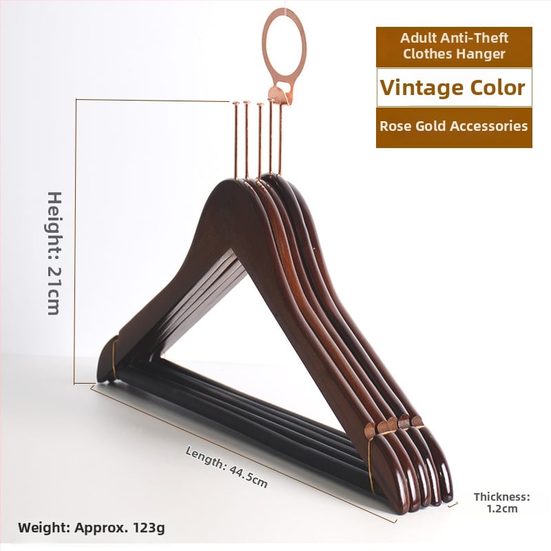 Drvena vješalica za odjeću, Stil Novi kineski stil, pogodna za odjeću, hlače i kravate, s mogućnošću prilagodbe, lansiranje proljeće 2022, kutija od 100 komada