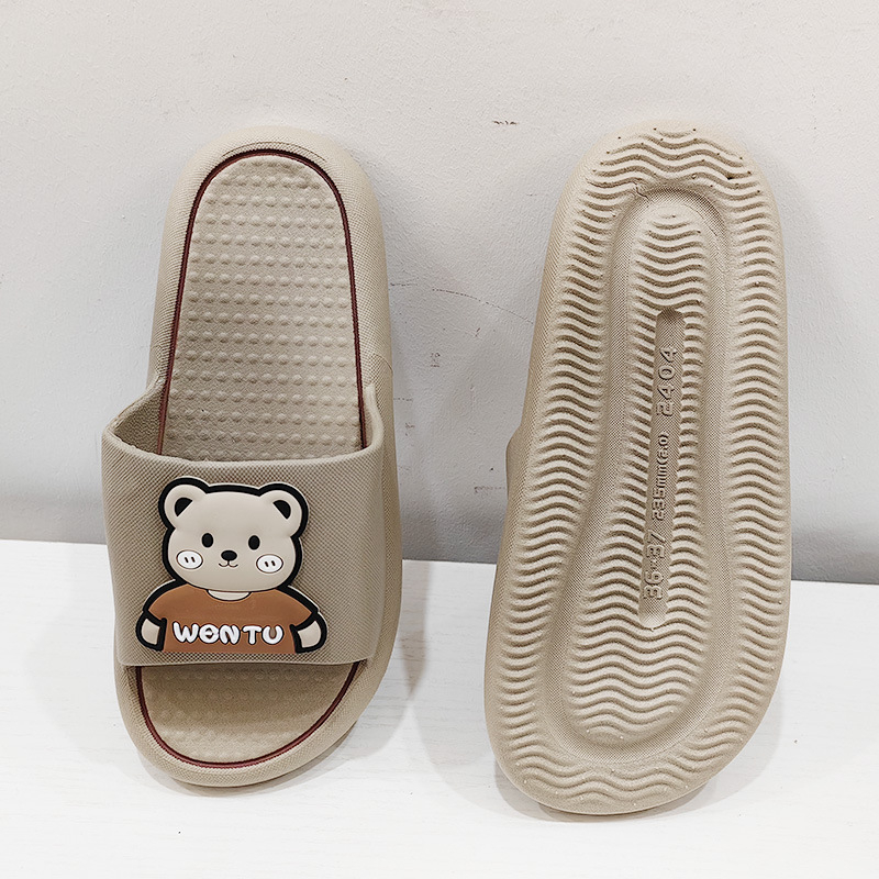 Wentu unisex kućne papuče - PVC gornji dio, PVC potplat, injekcijski oblikovan potplat, ravan potplat, za kućnu uporabu