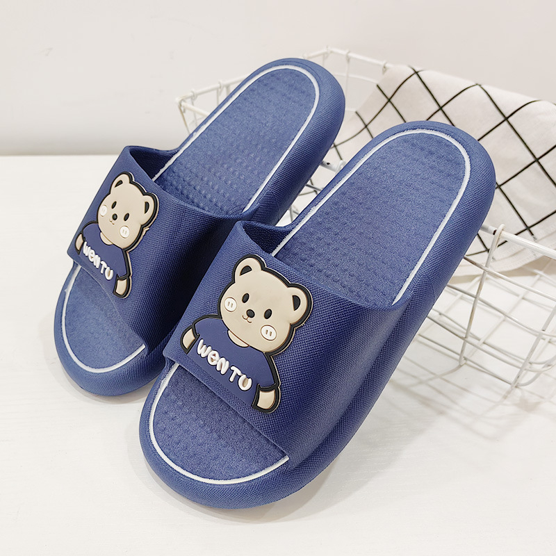 Wentu unisex kućne papuče - PVC gornji dio, PVC potplat, injekcijski oblikovan potplat, ravan potplat, za kućnu uporabu