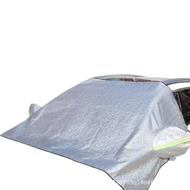 Universal κάλυμμα εμπρός παρμπρίζ αυτοκινήτου για προστασία από χιόνι και παγετό – μαγνητικά κλιπ, πολυστρωματικό αλουμινένιο φιλμ (μονοστρωμα, διπλό ή τριπλό στρώμα με τρία παράθυρα), Oxford ύφασμα quilt, μινιμαλιστικό στυλ