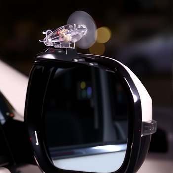 Вятърно задвижвана светеща защита за огледало за обратно виждане, отражателна дъждовна капачка за автомобил