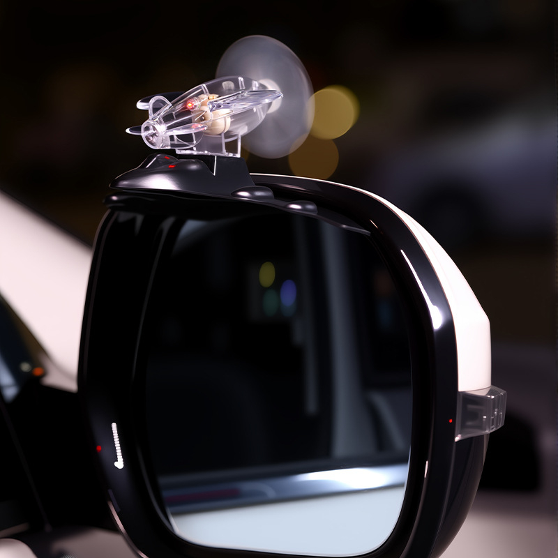 Вятърно задвижвана светеща защита за огледало за обратно виждане, отражателна дъждовна капачка за автомобил