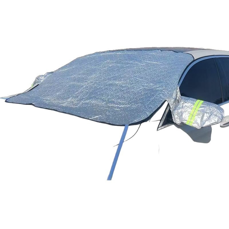 Универсално покривало за предното стъкло на автомобил за сняг, дебело зимно покривало с мрежест модел