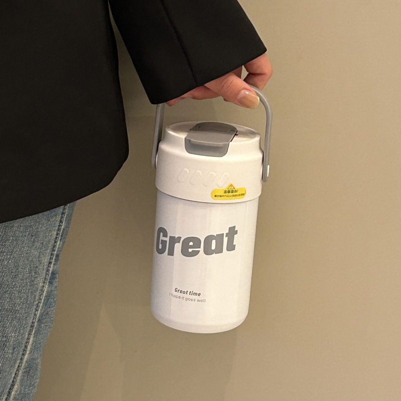 Termos čaša za čaj s odjelom čaja i vode, unutarnji spremnik 316SS, vanjski omotač 201SS, izolacija 6–12 sati, prijenosna uz slamku, poklon pakiranje