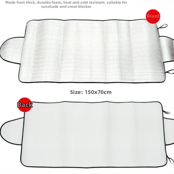 Autó szélvédő árnyékoló – alumíniumfólia, vákuumos rögzítés, első és hátsó fedés, hó- és fagy elleni védelem