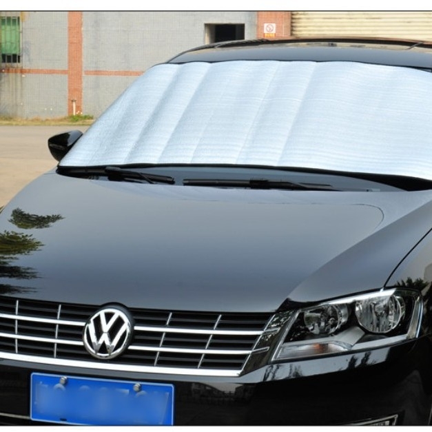 Autó szélvédő árnyékoló – alumíniumfólia, vákuumos rögzítés, első és hátsó fedés, hó- és fagy elleni védelem