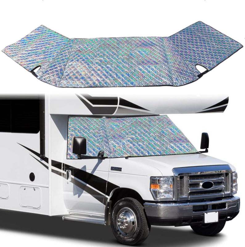 Prednje pokrivalo za snijeg od aluminijske folije s kariranim uzorkom, za Ford E-450 RV, C klasa