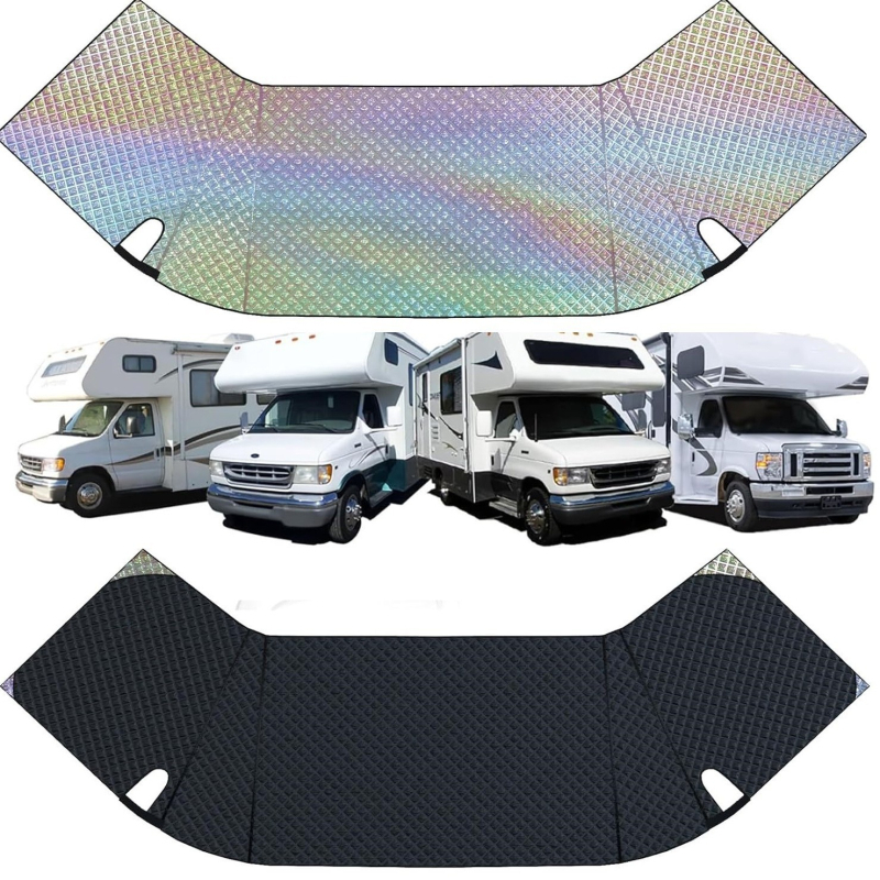 Prednje pokrivalo za snijeg od aluminijske folije s kariranim uzorkom, za Ford E-450 RV, C klasa