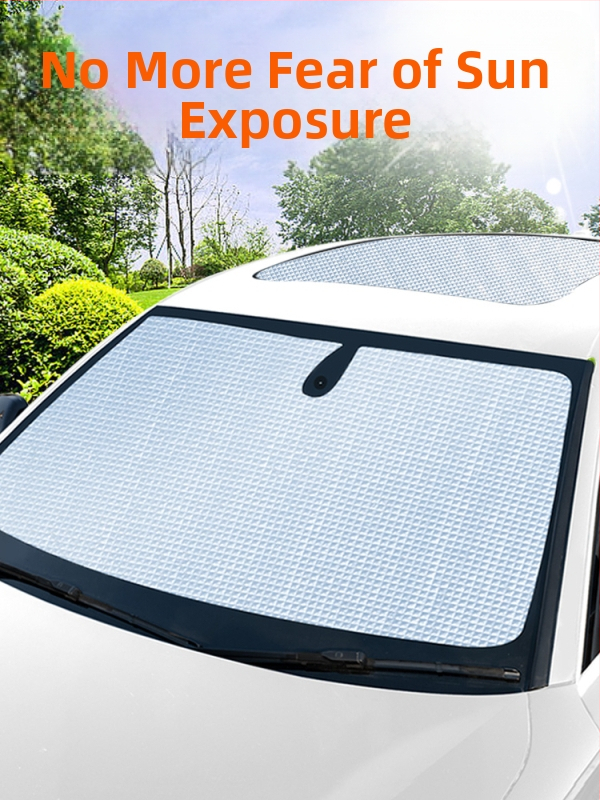 Панорамна слънцезащитна завеса за BYD Dolphin, монтаж с вакуумни вендузи, алуминиево фолио, за предни и странични прозорци, универсален модел, еднообразен дизайн