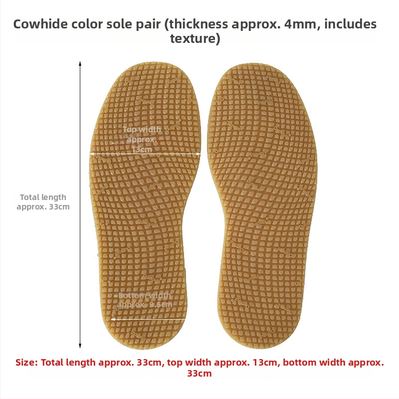 Opravná podložka na podrážku topánok — plná samolepiaca Náplasť, materiál hovädzie kaučuk, protišmyková a odolná voči opotrebeniu, pre všetky ročné obdobia