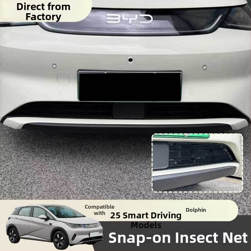 BYD Dolphin – stredná sieť proti hmyzu, verzia Inteligentného riadenia, ochranná sieť predného nárazníka, úprava príslušenstva
