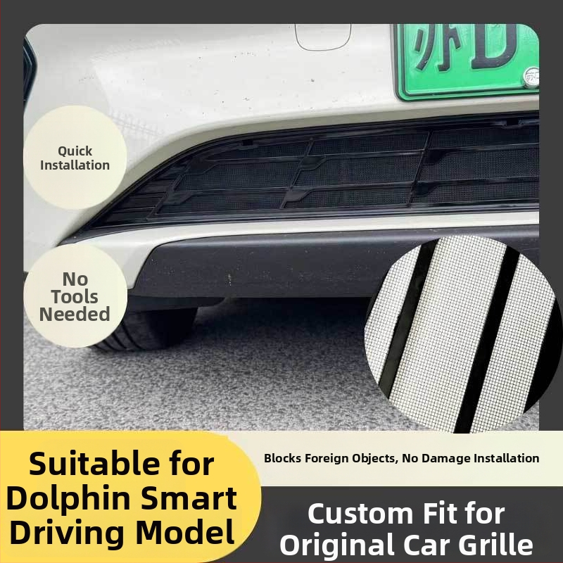 BYD Dolphin – stredná sieť proti hmyzu, verzia Inteligentného riadenia, ochranná sieť predného nárazníka, úprava príslušenstva