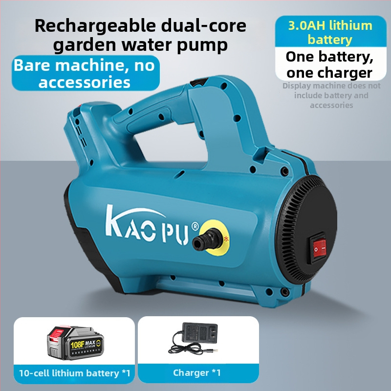 Pompa de apă portabilă cu baterie litiu – dual-core, 18V, 0.85 MPa, 2 kg