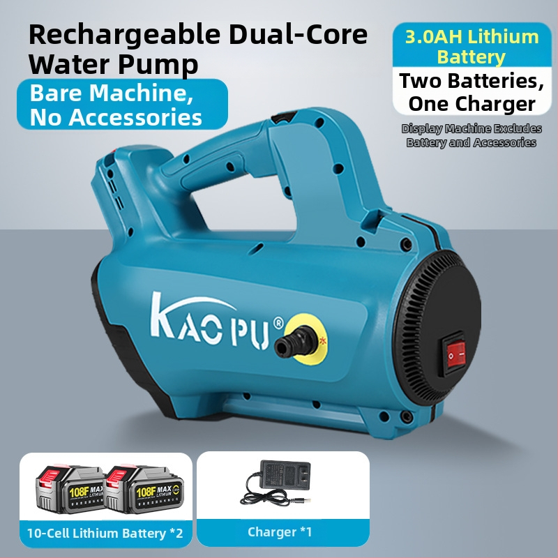 Pompa de apă portabilă cu baterie litiu – dual-core, 18V, 0.85 MPa, 2 kg