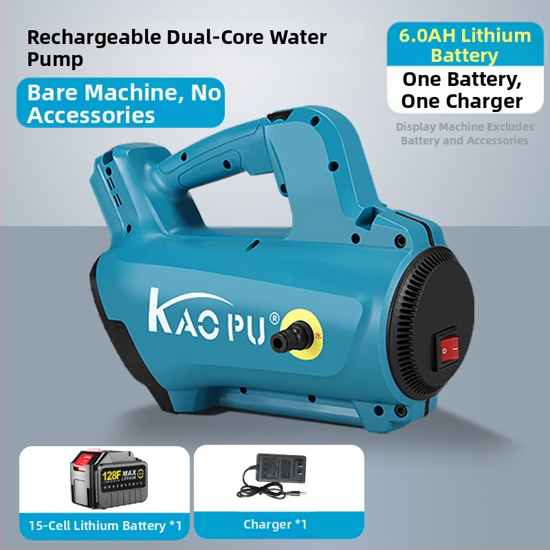 Pompa de apă portabilă cu baterie litiu – dual-core, 18V, 0.85 MPa, 2 kg
