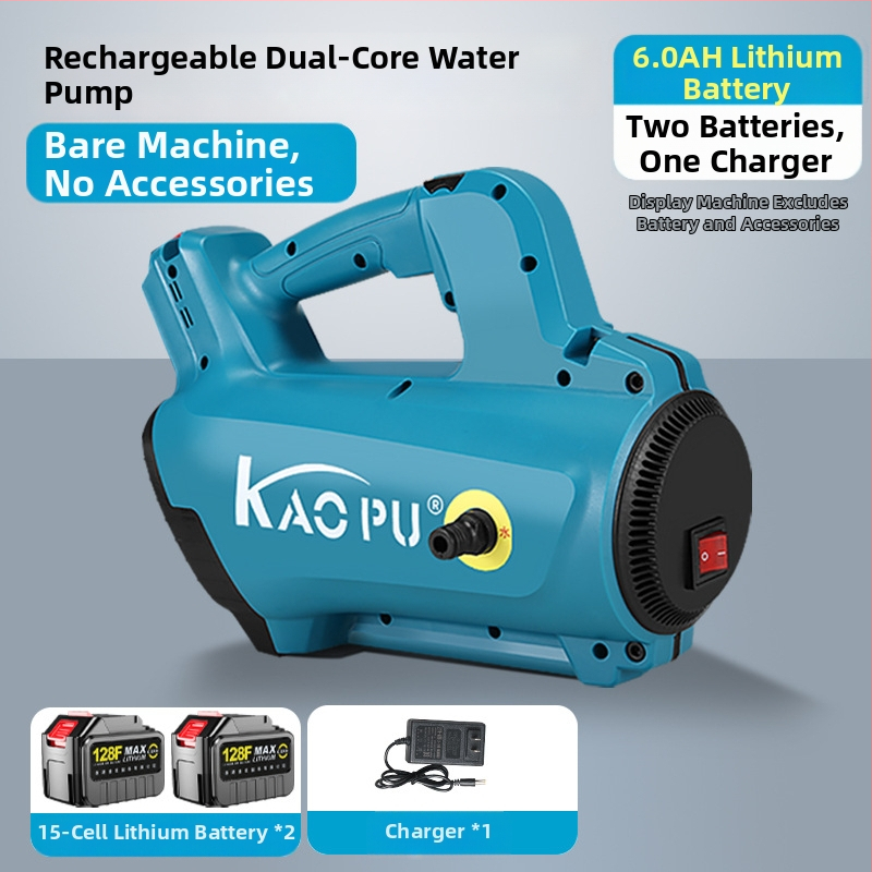 Pompa de apă portabilă cu baterie litiu – dual-core, 18V, 0.85 MPa, 2 kg