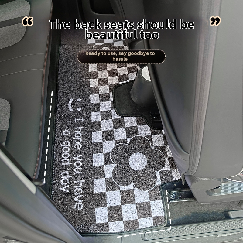 Auto podloga kompatibilna s Wuling Hongguang GAMEBOY, Silk-Loop rub, PVC protuklizna, dekorativni unutarnji dizajn s mini crtanim likom