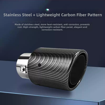 Autó kipufogócső világítással — egyenes végződésű cső, láng- és kipufogófény, dekoratív fény karbon szálas mintázattal (Márka: Golden Splendor; Testreszabás: Igen; Saját márka: Nem)